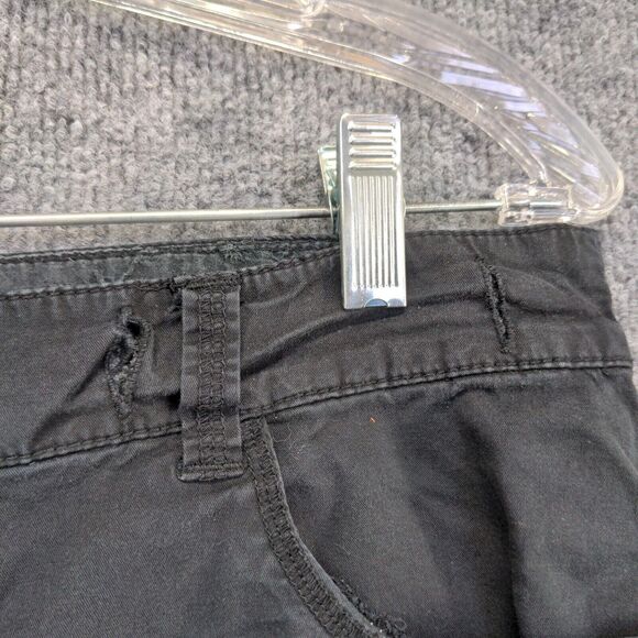 Style & Co. Bermuda Shorts Capris Black Size 12 Cotton Blend Pockets - Picture 13 of 14